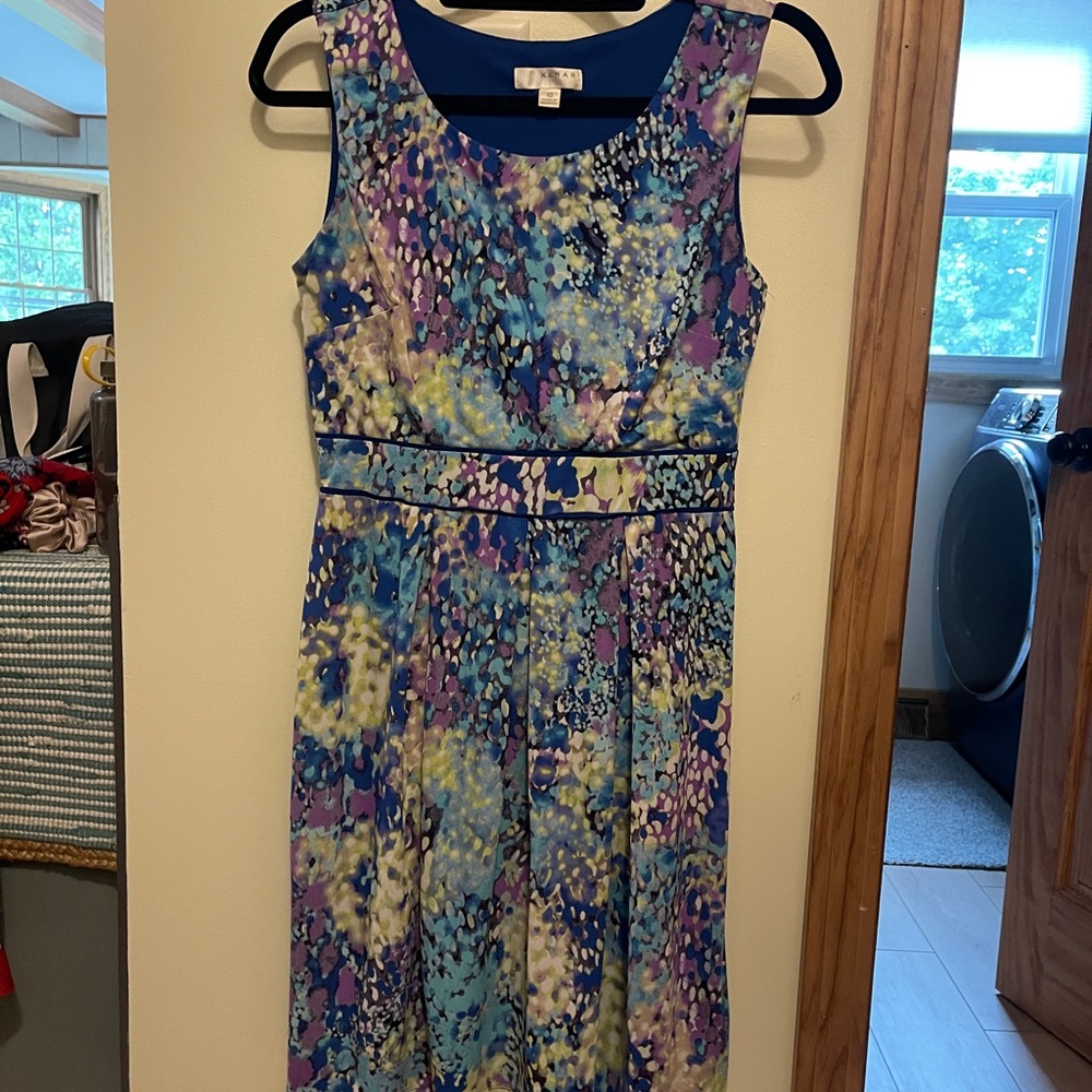 Kenar Blue and Multicolor Patterned Dress
